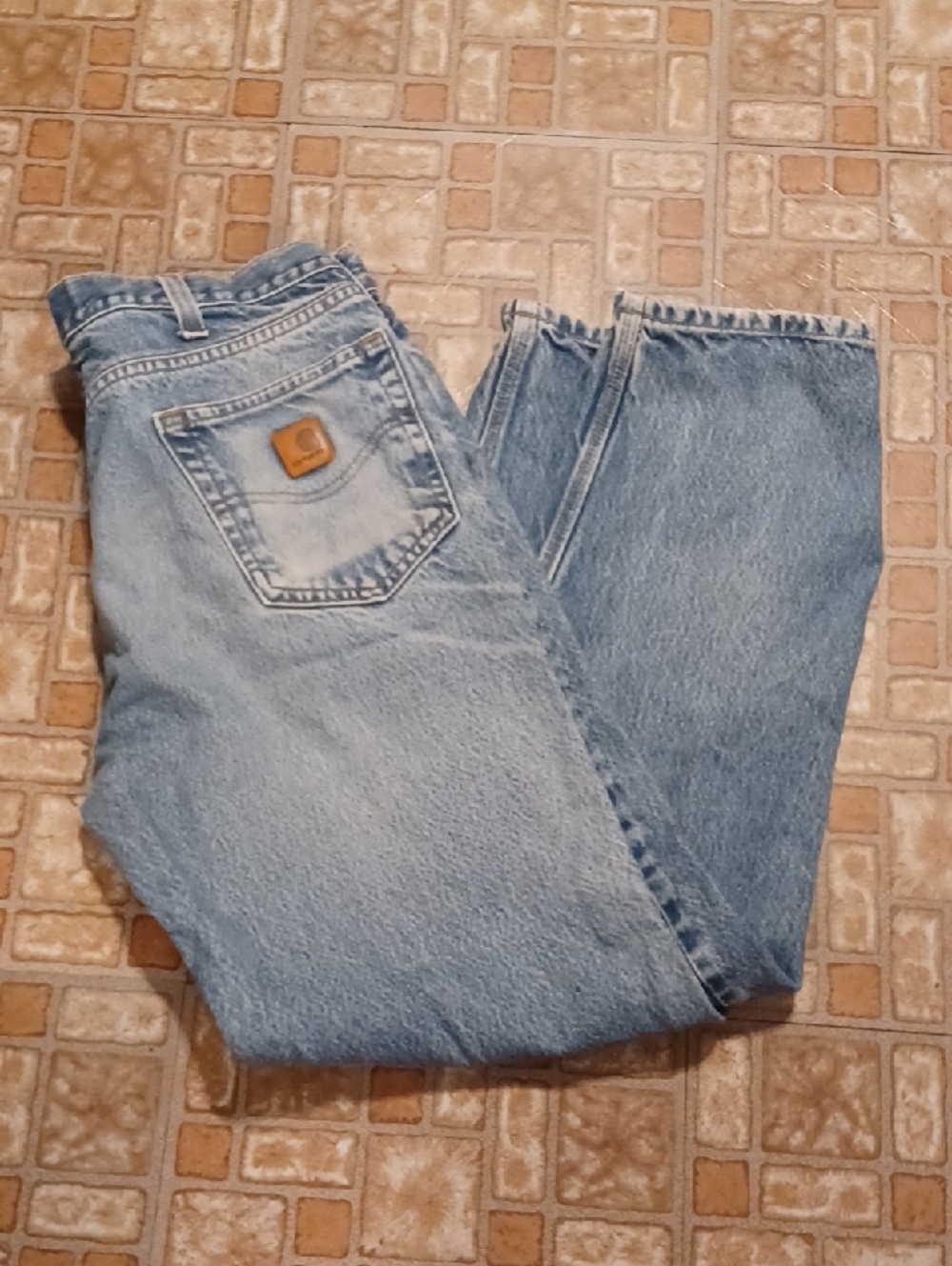 Carhartt Men's Light Wash Relaxed Jeans 36x32